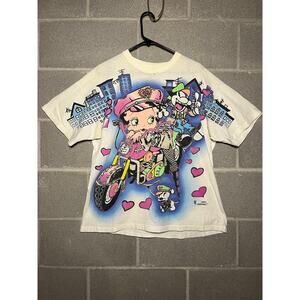 Vintage 1996 Betty Boop “Betty’s Angels” Graphic Tee Double Sided